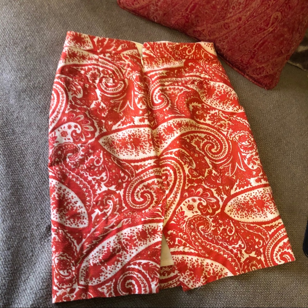 JCrew orange skirt - Picture 2 of 7